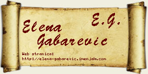 Elena Gabarević vizit kartica
